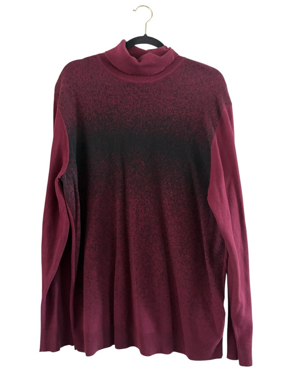 Like New! Alfani Burgundy and Black Gradient Turtleneck Sweater X-Large